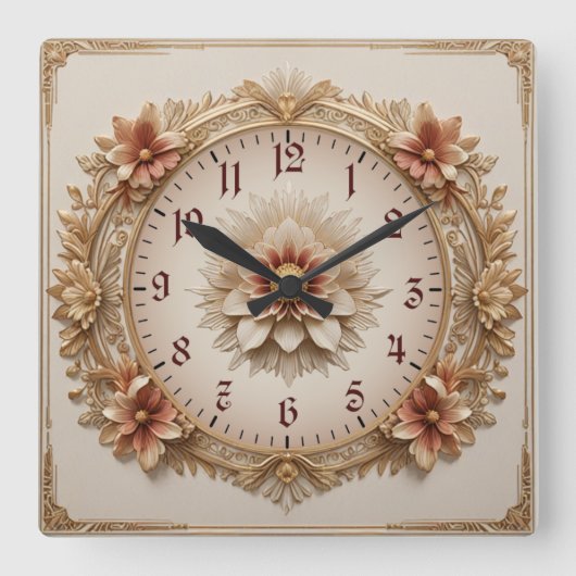 Horloge Carrée Art déco (Recto)