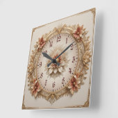 Horloge Carrée Art déco (Angle)