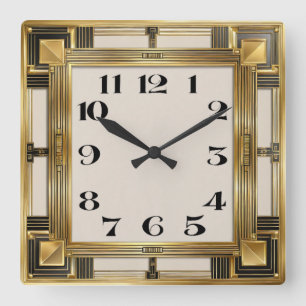 Horloge Carrée Art déco