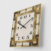 Horloge Carrée Art déco (Angle)
