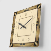 Horloge Carrée Art Déco (Angle)