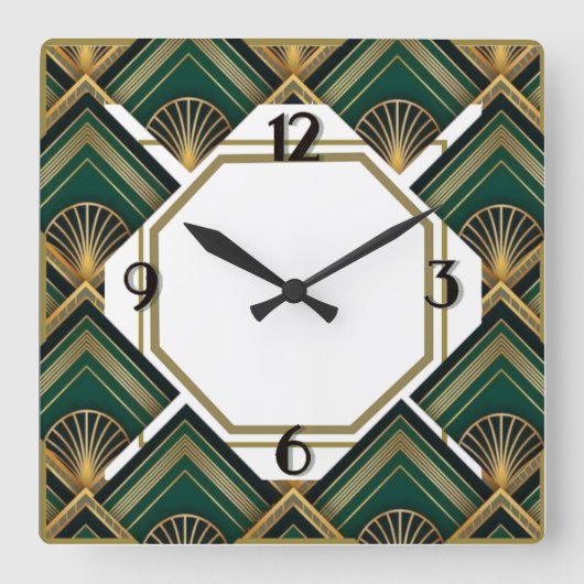 Horloge Carrée Art Deco (Recto)