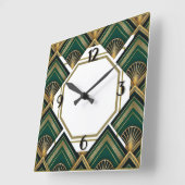 Horloge Carrée Art Deco (Angle)