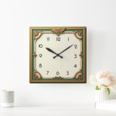 Horloge Carrée Art Déco (Maison)