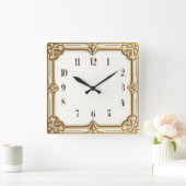 Horloge Carrée Art Deco (Maison)