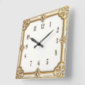 Horloge Carrée Art Deco (Angle)