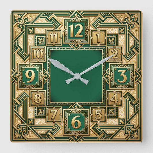 Horloge Carrée Art Déco (Recto)
