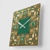 Horloge Carrée Art Déco (Angle)