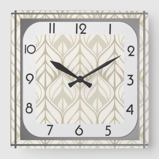 Horloge Carrée Art déco (Recto)