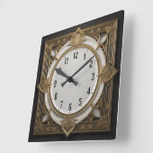 Horloge Carrée Art déco (Angle)