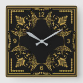 Horloge Carrée Art déco (Recto)