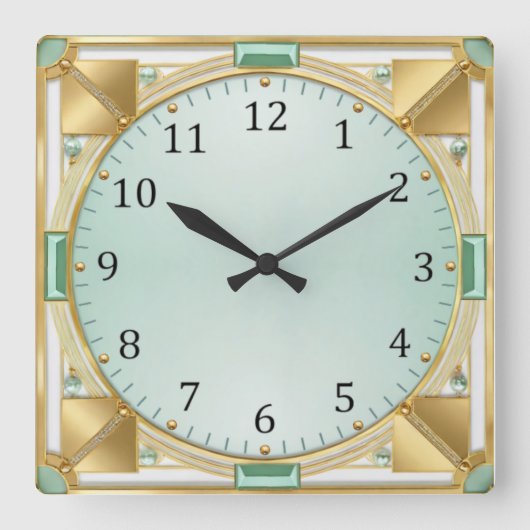 Horloge Carrée Art Déco (Recto)
