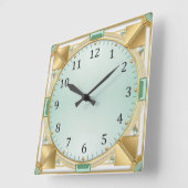 Horloge Carrée Art Déco (Angle)