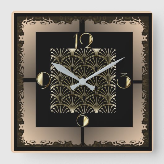 Horloge Carrée Art déco (Recto)