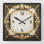 Horloge Carrée Art déco (Recto)
