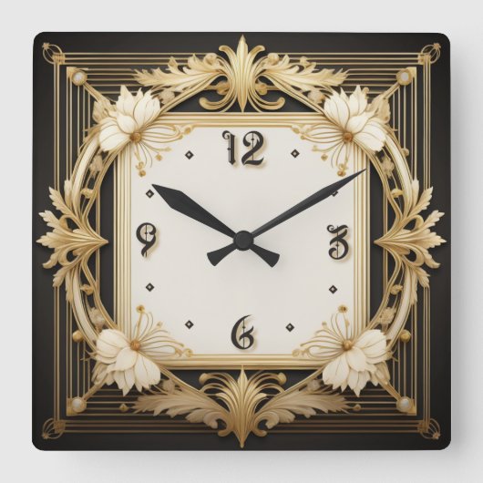 Horloge Carrée Art déco (Recto)