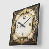 Horloge Carrée Art déco (Angle)