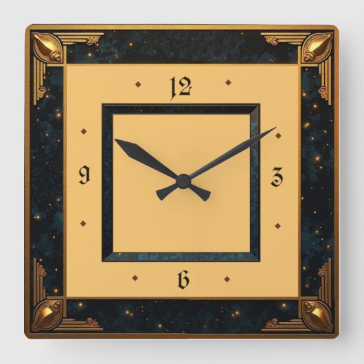 Horloge Carrée Art Déco (Recto)