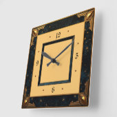 Horloge Carrée Art Déco (Angle)