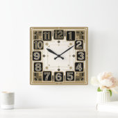 Horloge Carrée Art Déco (Maison)