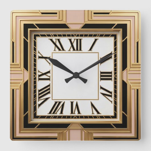 Horloge Carrée Art Déco (Recto)