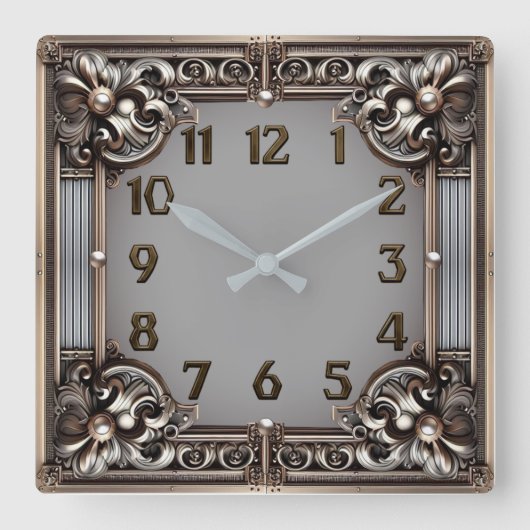 Horloge Carrée Art Deco (Recto)