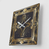 Horloge Carrée Art déco (Angle)