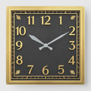 Horloge Carrée Art Déco