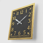 Horloge Carrée Art Deco (Angle)