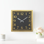 Horloge Carrée Art Deco (Maison)