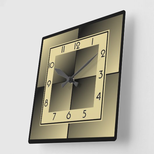 Horloge Carrée Art déco (Angle)