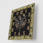 Horloge Carrée Art Deco (Angle)