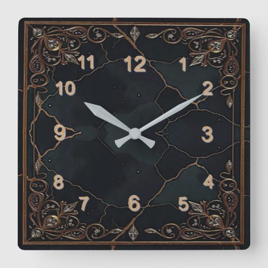 Horloge Carrée Art Déco (Recto)