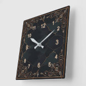 Horloge Carrée Art Déco (Angle)