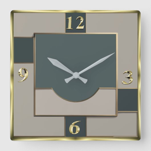 Horloge Carrée Art déco (Recto)