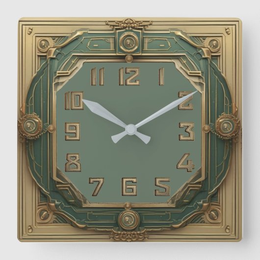 Horloge Carrée Art Déco (Recto)