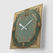 Horloge Carrée Art Déco (Angle)