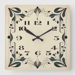 Horloge Carrée Art déco