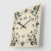 Horloge Carrée Art déco (Angle)