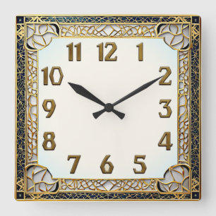 Horloge Carrée Art Déco