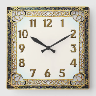 Horloge Carrée Art Déco