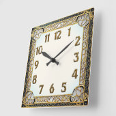 Horloge Carrée Art Déco (Angle)