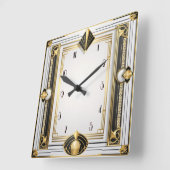 Horloge Carrée Art déco (Angle)