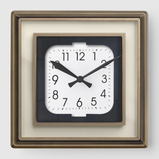 Horloge Carrée Art déco (Recto)