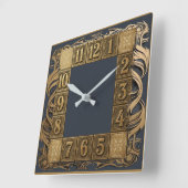 Horloge Carrée Art Déco (Angle)