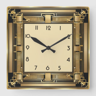 Horloge Carrée Art déco