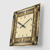 Horloge Carrée Art déco (Angle)