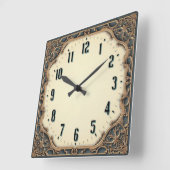 Horloge Carrée Art Déco (Angle)