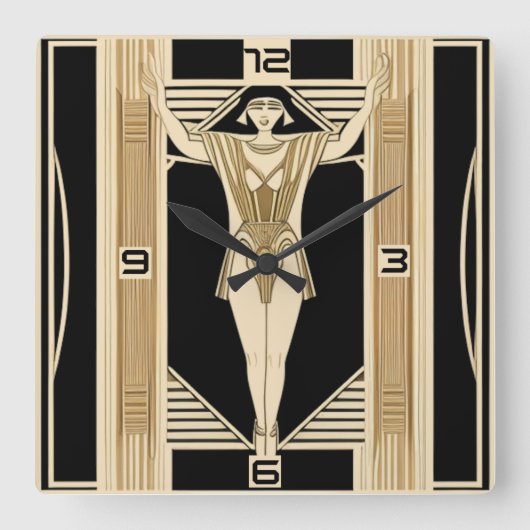 Horloge Carrée Art déco (Recto)