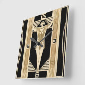 Horloge Carrée Art déco (Angle)